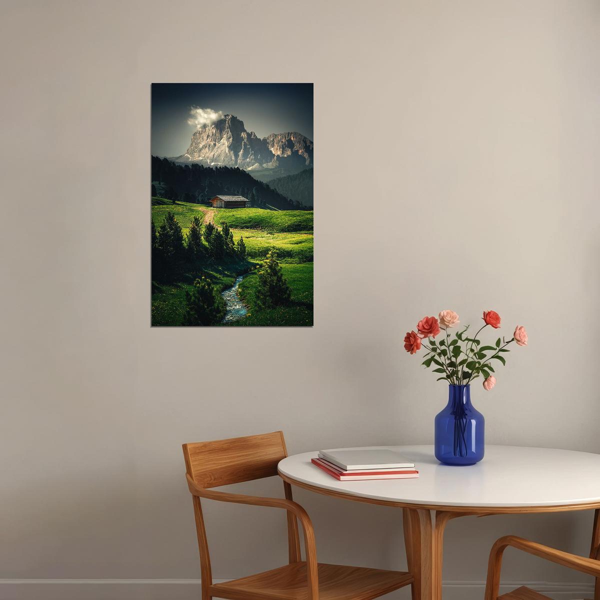 Wonderful Mountain Landscape Under The Sky Poster Wall Art Print Home Wall Decor - xonomax