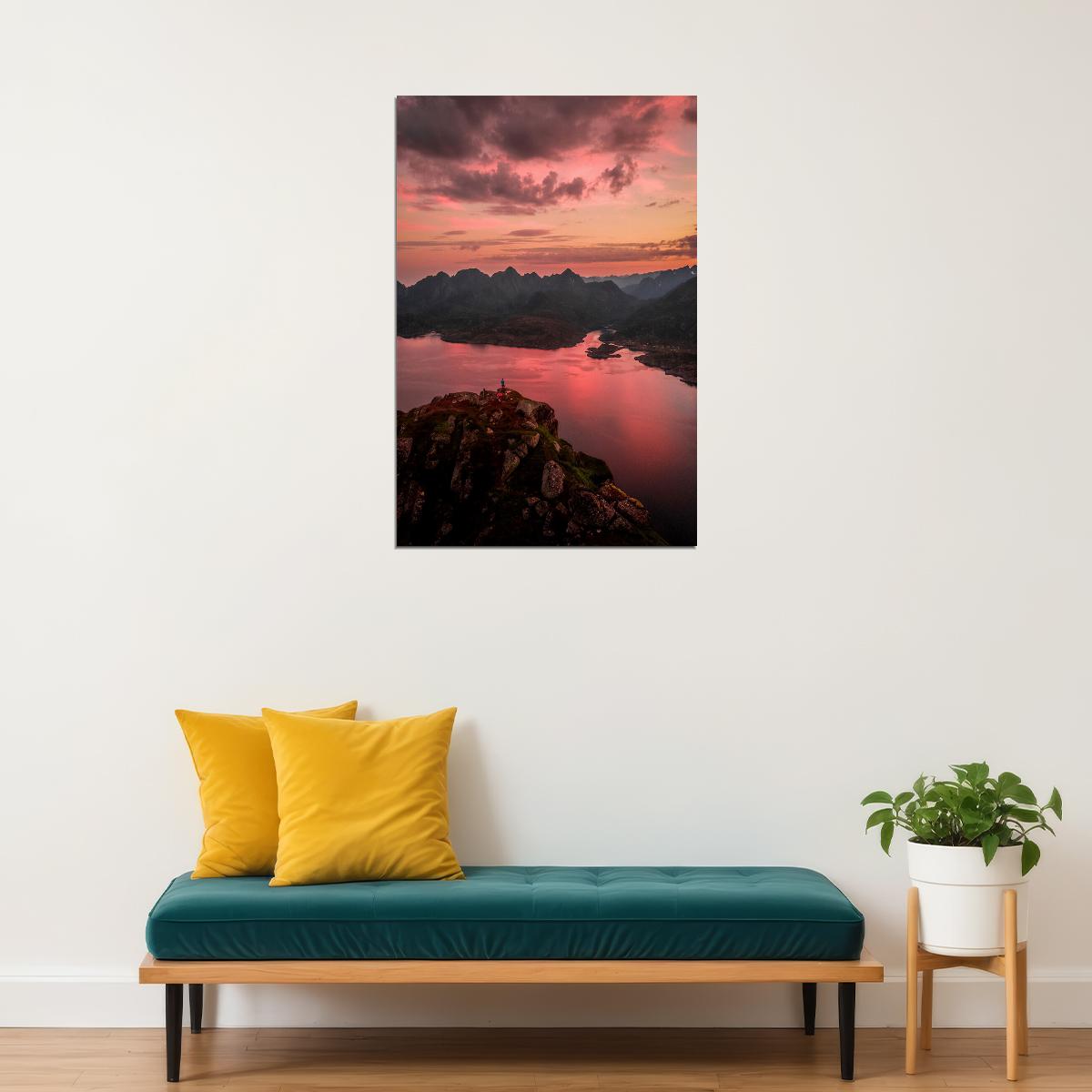 Sunset Over Organ Mountains Landscape Photo Poster Wall Art Print Home Wall Decor - xonomax