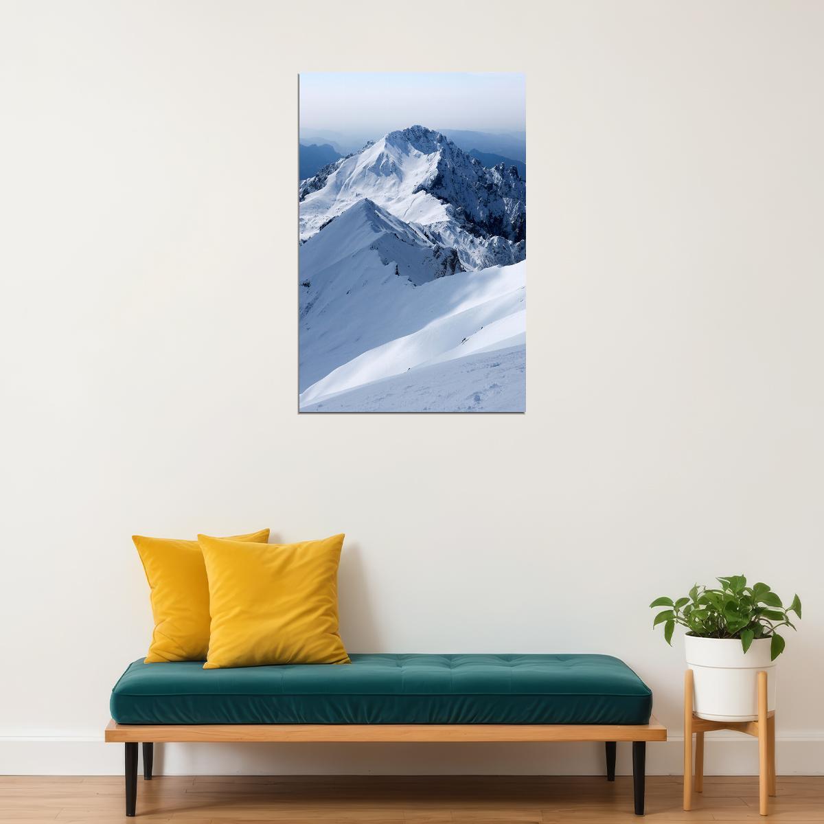 Snow At Mountain Everest Landscape Nature Poster Wall Art Print Home Wall Decor - xonomax