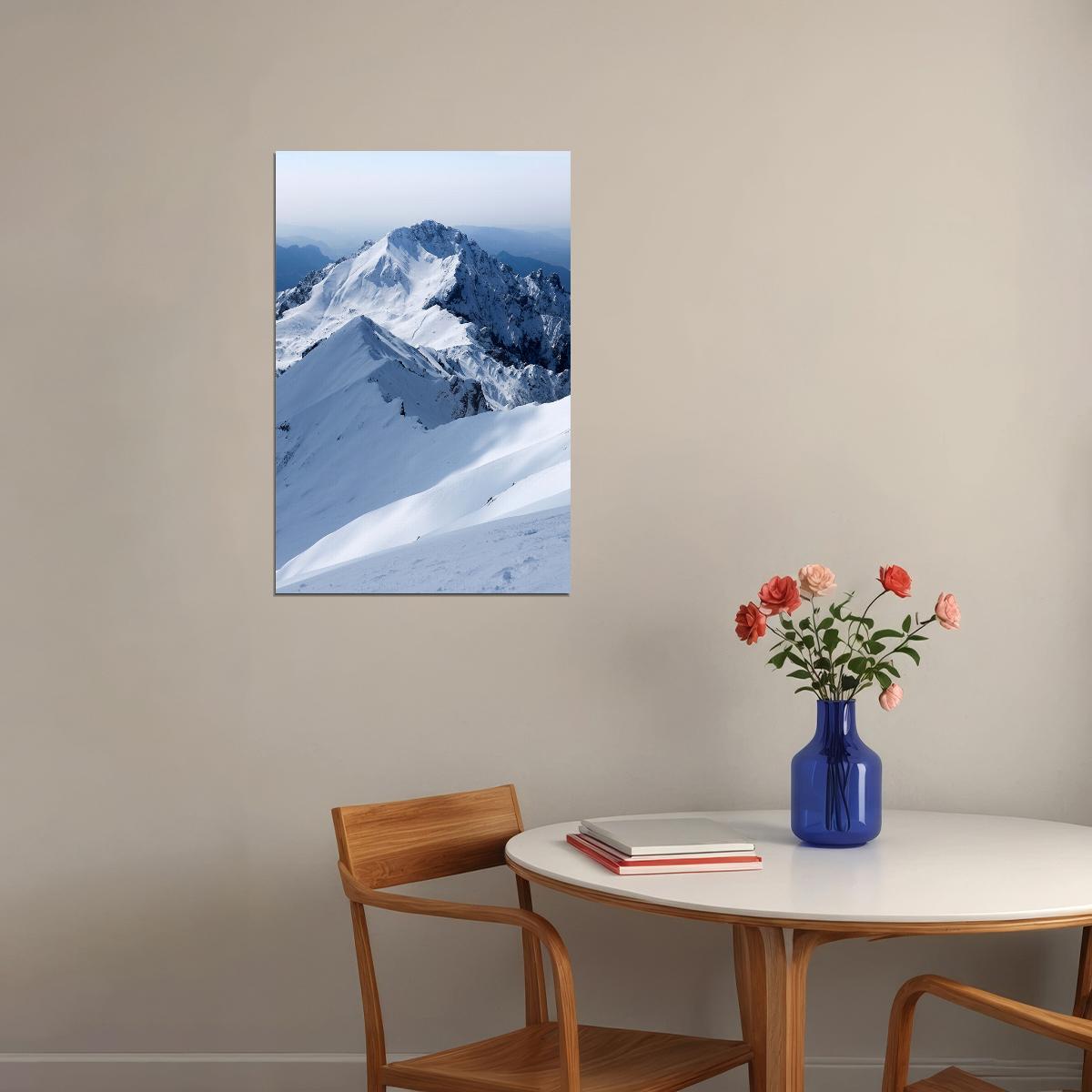 Snow At Mountain Everest Landscape Nature Poster Wall Art Print Home Wall Decor - xonomax
