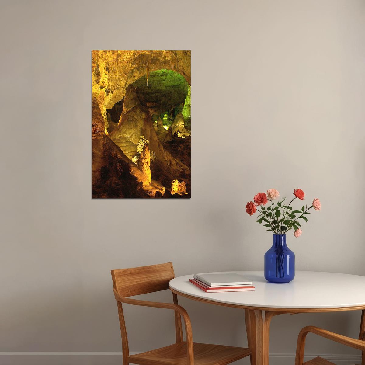King's Palace Cave Entrance At Carlsbad Caverns Poster Wall Art Print Home Wall Decor - xonomax