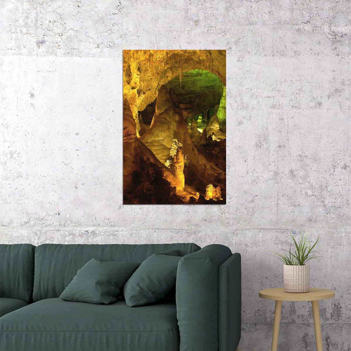 King's Palace Cave Entrance At Carlsbad Caverns Poster Wall Art Print Home Wall Decor - xonomax
