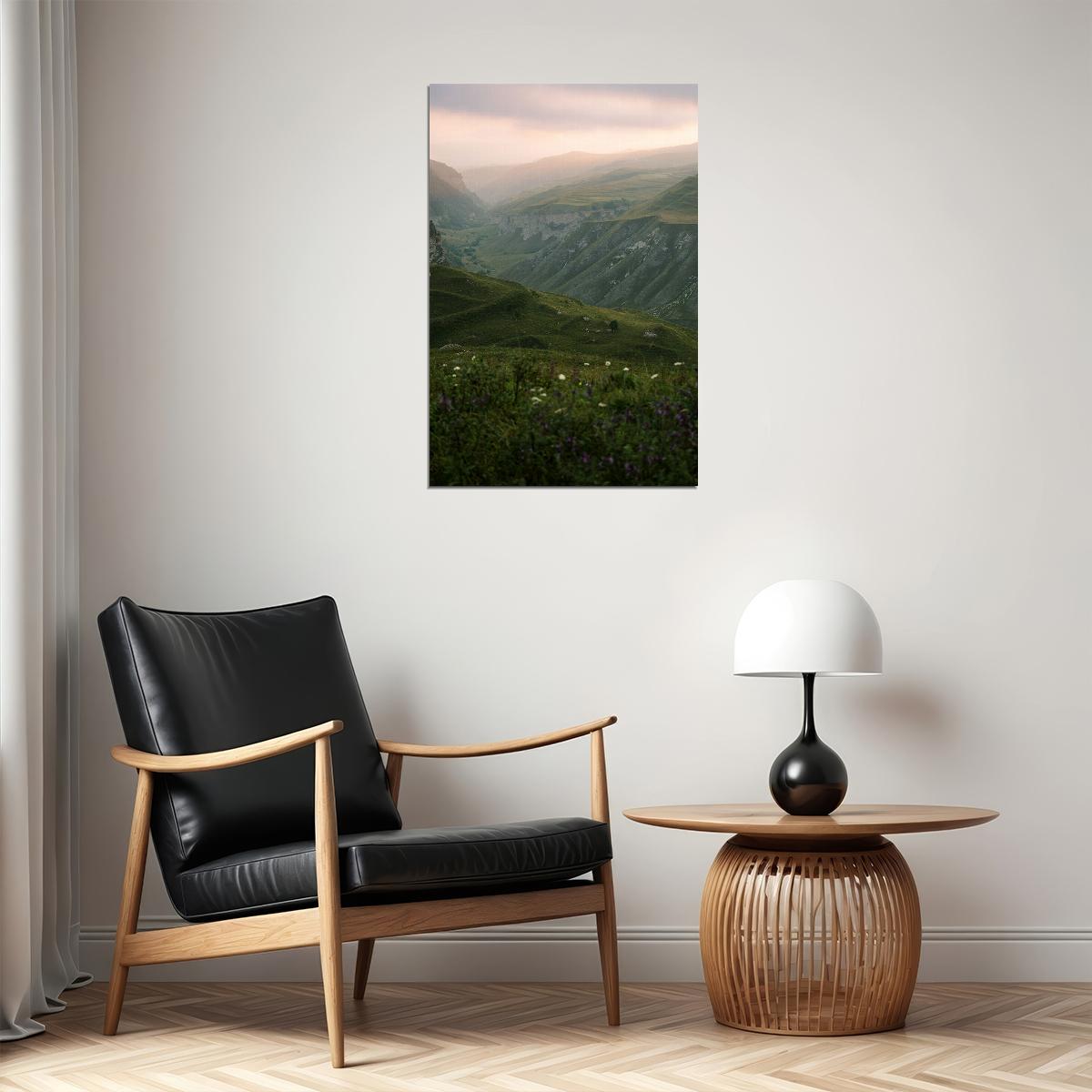 Mountain Road In The Caucasus Russia Landscape Poster Wall Art Print Home Wall Decor - xonomax