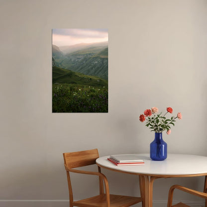 Mountain Road In The Caucasus Russia Landscape Poster Wall Art Print Home Wall Decor - xonomax