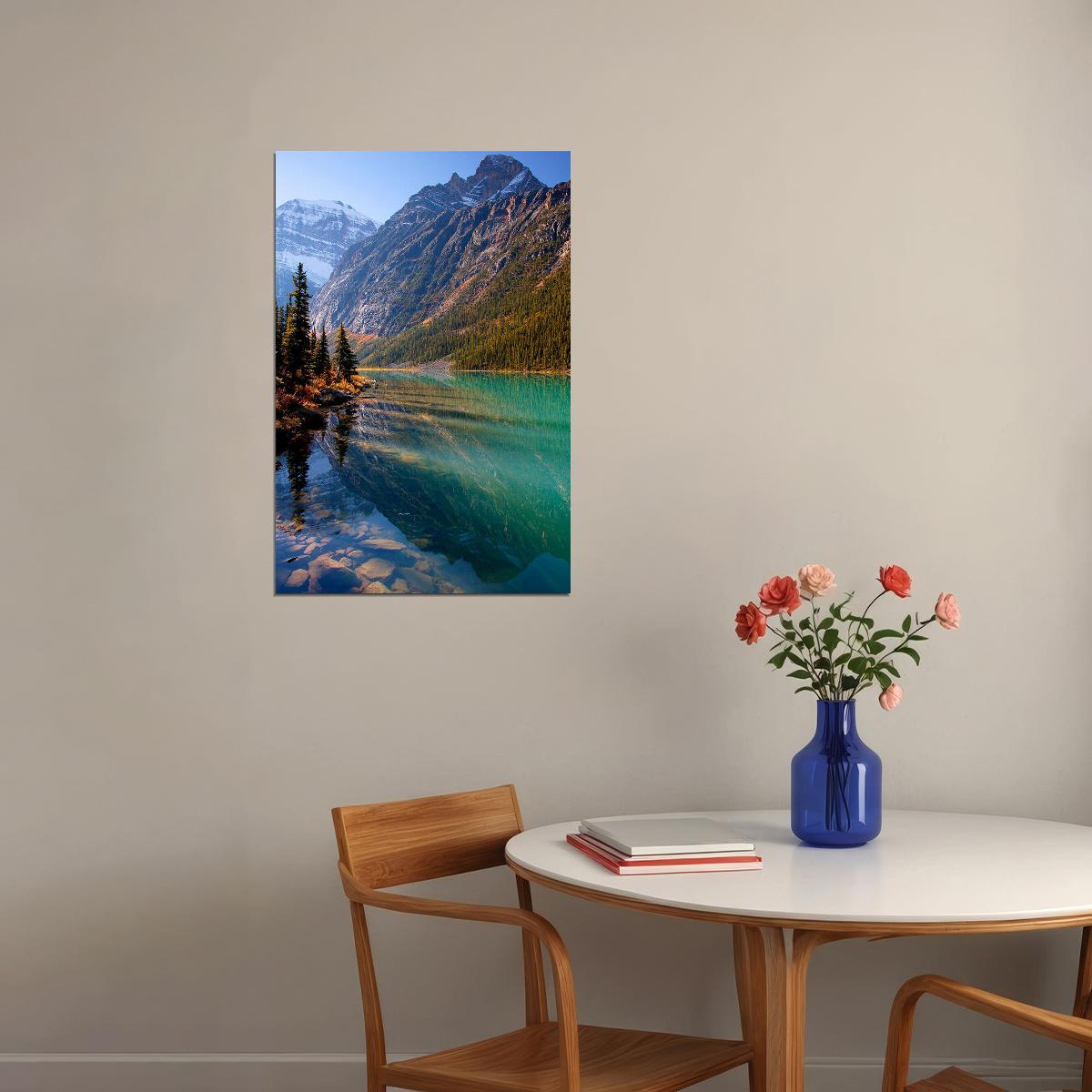 Town Of Jasper Canadian Rockies Mountains Poster Wall Art Print Home Wall Decor - xonomax