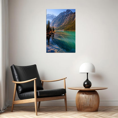 Town Of Jasper Canadian Rockies Mountains Poster Wall Art Print Home Wall Decor - xonomax