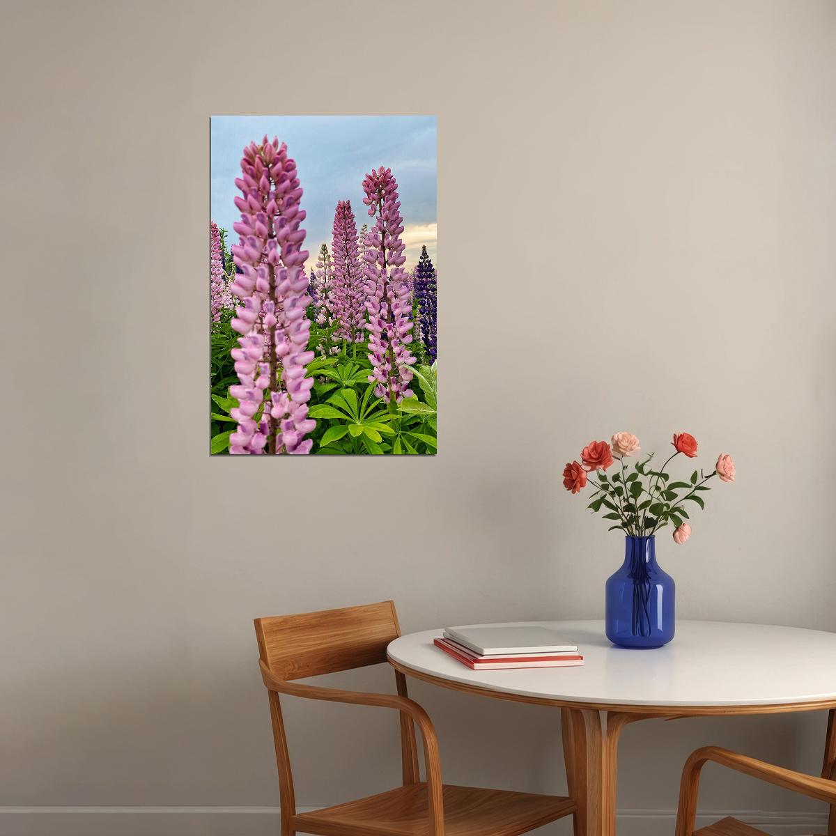 Lupine Leaf Cluster Garden Nature Poster Wall Art Print Home Wall Decor - xonomax