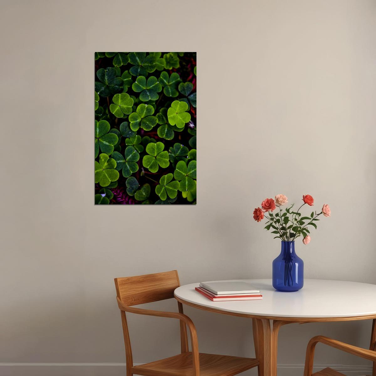 Clover Colorful Flowering Plant Poster Wall Art Print Home Wall Decor - xonomax