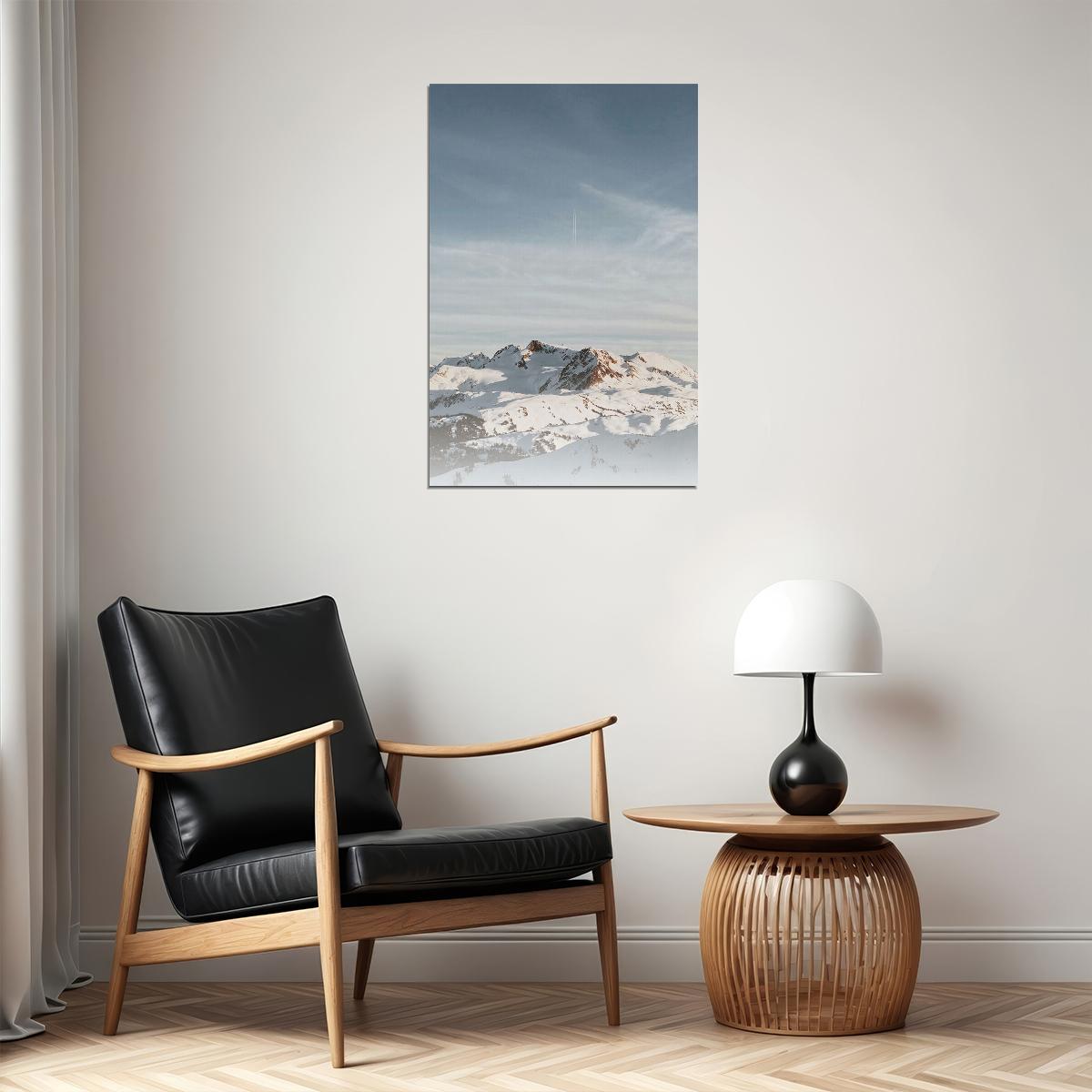 Light Snow Over Tundra Below Mt. Mckinley Winter Poster Wall Art Print Home Wall Decor - xonomax