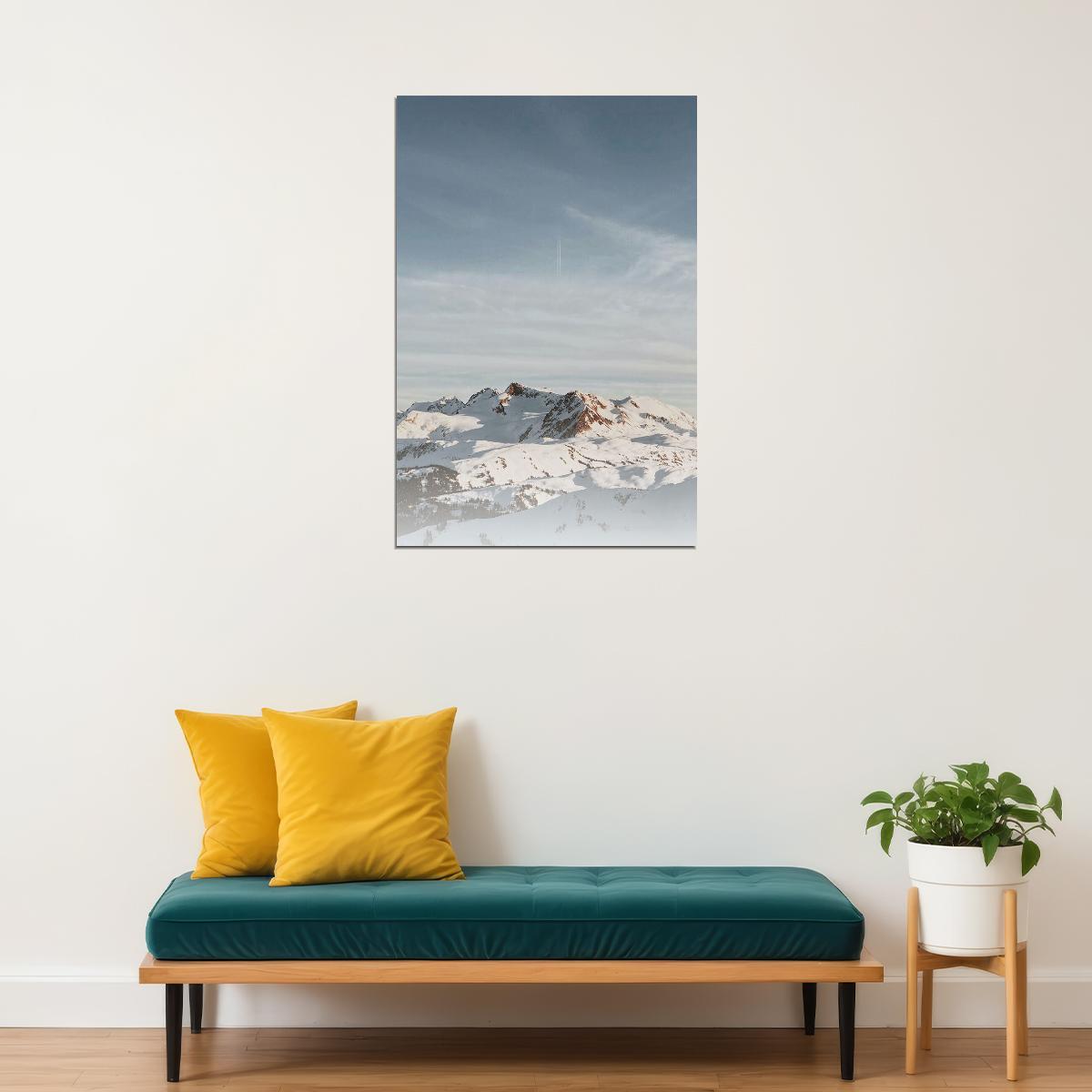 Light Snow Over Tundra Below Mt. Mckinley Winter Poster Wall Art Print Home Wall Decor - xonomax