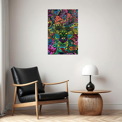 Psychedelic Trip Third Eye Symbol Poster Wall Art Print Home Wall Decor - xonomax