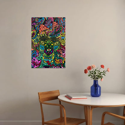 Psychedelic Trip Third Eye Symbol Poster Wall Art Print Home Wall Decor - xonomax