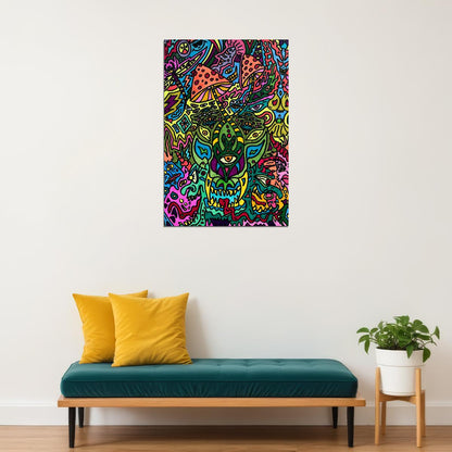 Psychedelic Trip Third Eye Symbol Poster Wall Art Print Home Wall Decor - xonomax
