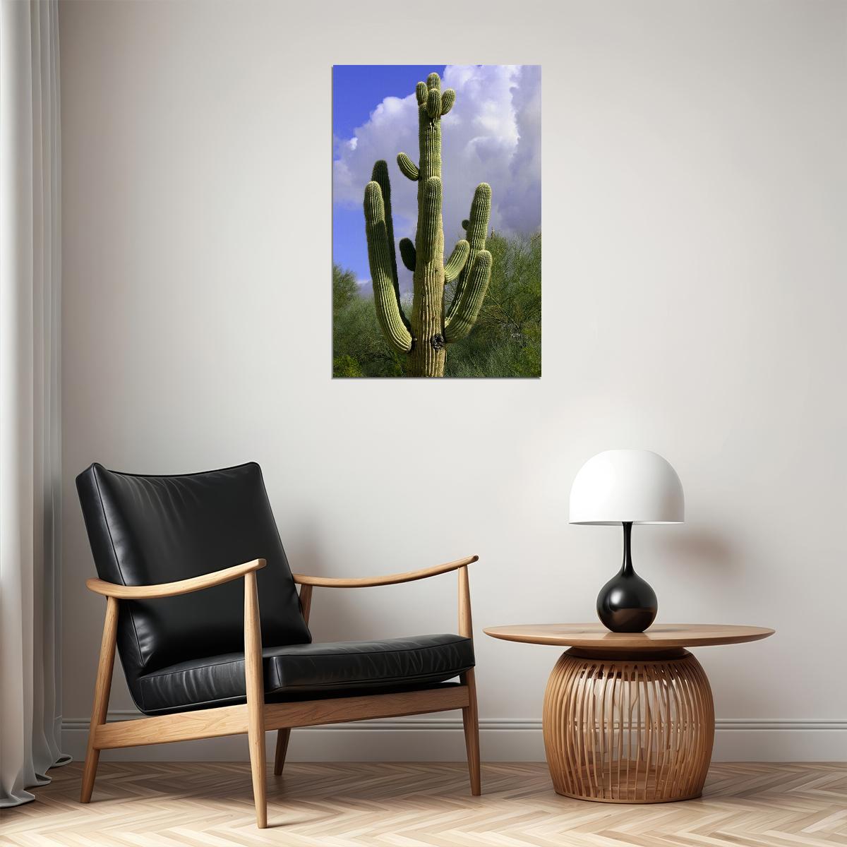 Giant Saguaro Cactus Picture Thorny Plants Poster Wall Art Print Home Wall Decor - xonomax