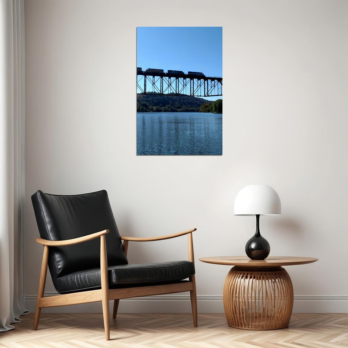 Allegheny River Valley Running Water Landscape Poster Wall Art Print Home Wall Decor - xonomax
