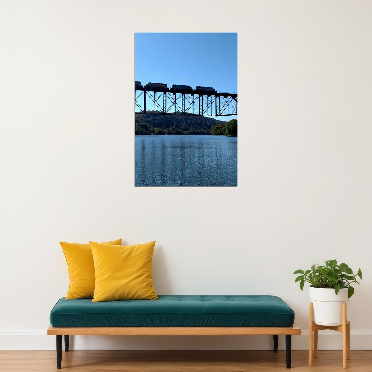 Allegheny River Valley Running Water Landscape Poster Wall Art Print Home Wall Decor - xonomax