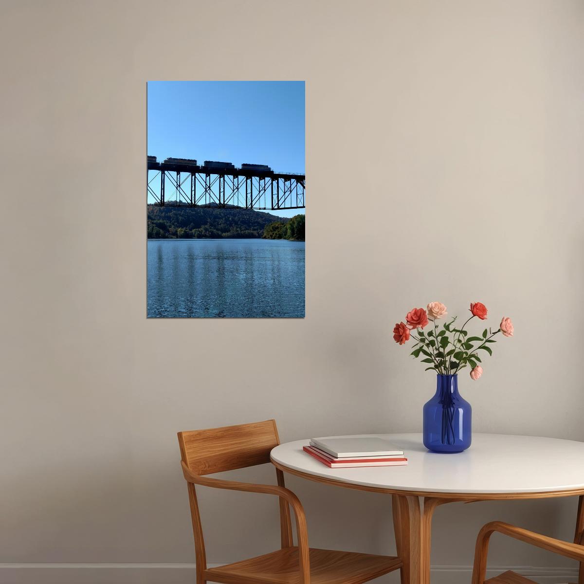 Allegheny River Valley Running Water Landscape Poster Wall Art Print Home Wall Decor - xonomax