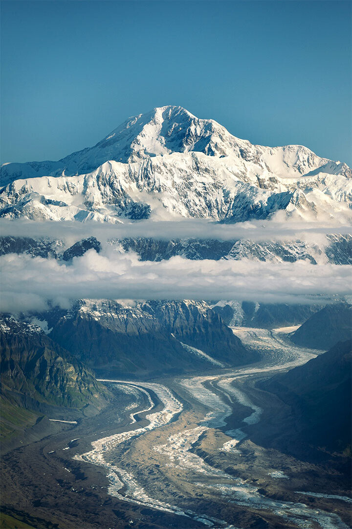 Tour Buses And Mount Mckinley Landscape Poster Wall Art Print Home Wall Decor - xonomax