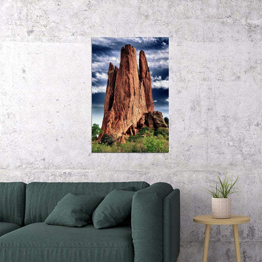 Pike's Peak From Garden Of The Gods Poster Wall Art Print Home Wall Decor - xonomax