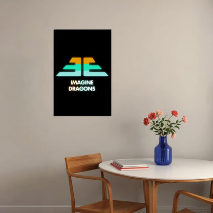 Imagine Dragons Black Background Poster Wall Art Print Home Wall Decor - xonomax