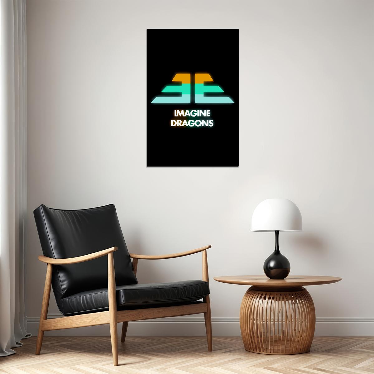 Imagine Dragons Black Background Poster Wall Art Print Home Wall Decor - xonomax