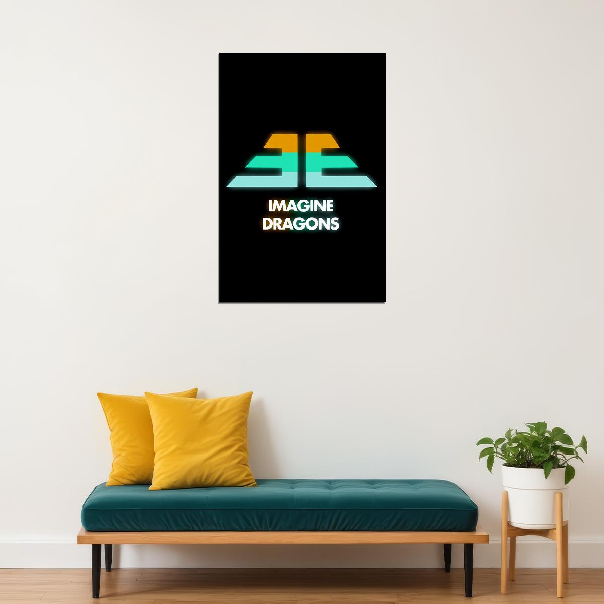 Imagine Dragons Black Background Poster Wall Art Print Home Wall Decor - xonomax