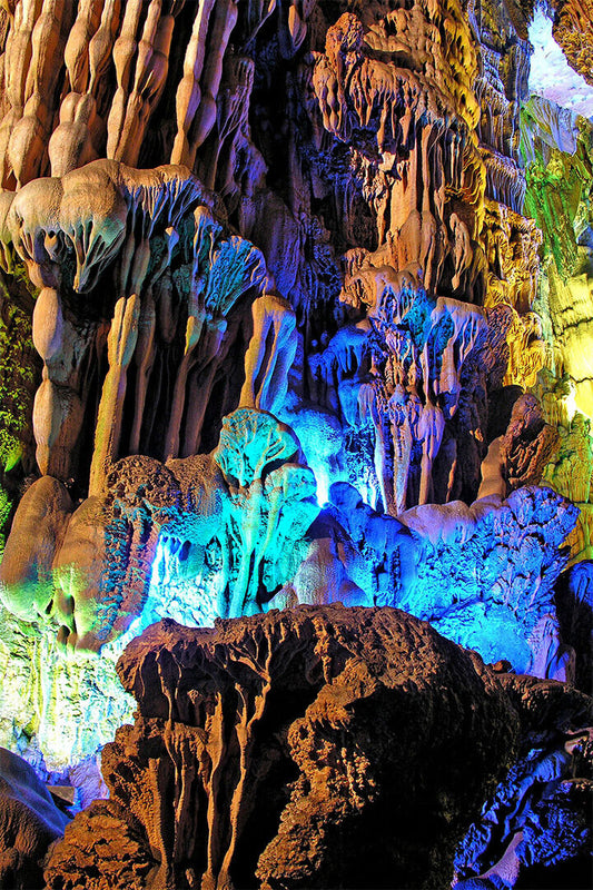 Reed Flute Cave Guanxi Province Touristy Poster Wall Art Print Home Wall Decor - xonomax