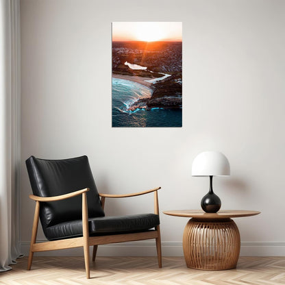 Aerial View Of Anacapa Island At Sunset Poster Wall Art Print Home Wall Decor - xonomax
