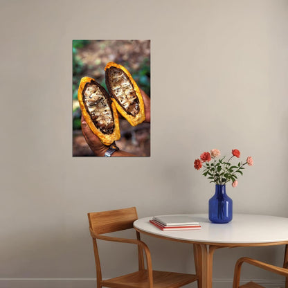 Beans Inside A Cacao Pod Tropical Plants Poster Wall Art Print Home Wall Decor - xonomax