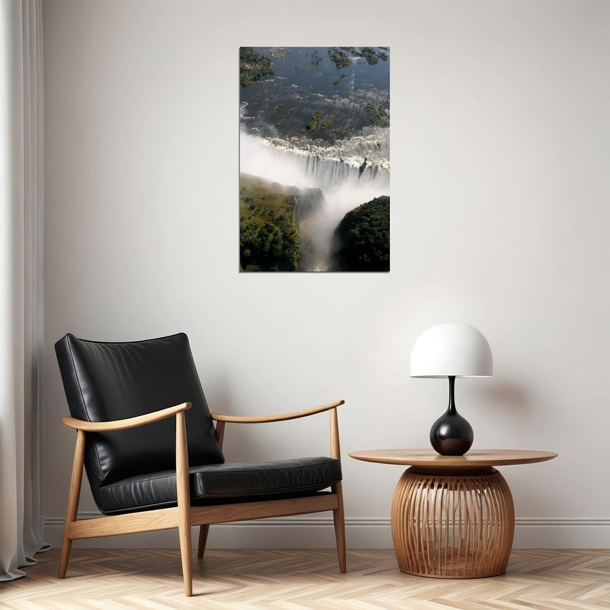 Victoria Falls On The Zambezi River Poster Wall Art Print Home Wall Decor - xonomax