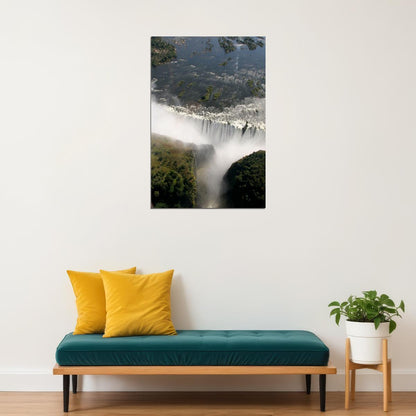 Victoria Falls On The Zambezi River Poster Wall Art Print Home Wall Decor - xonomax