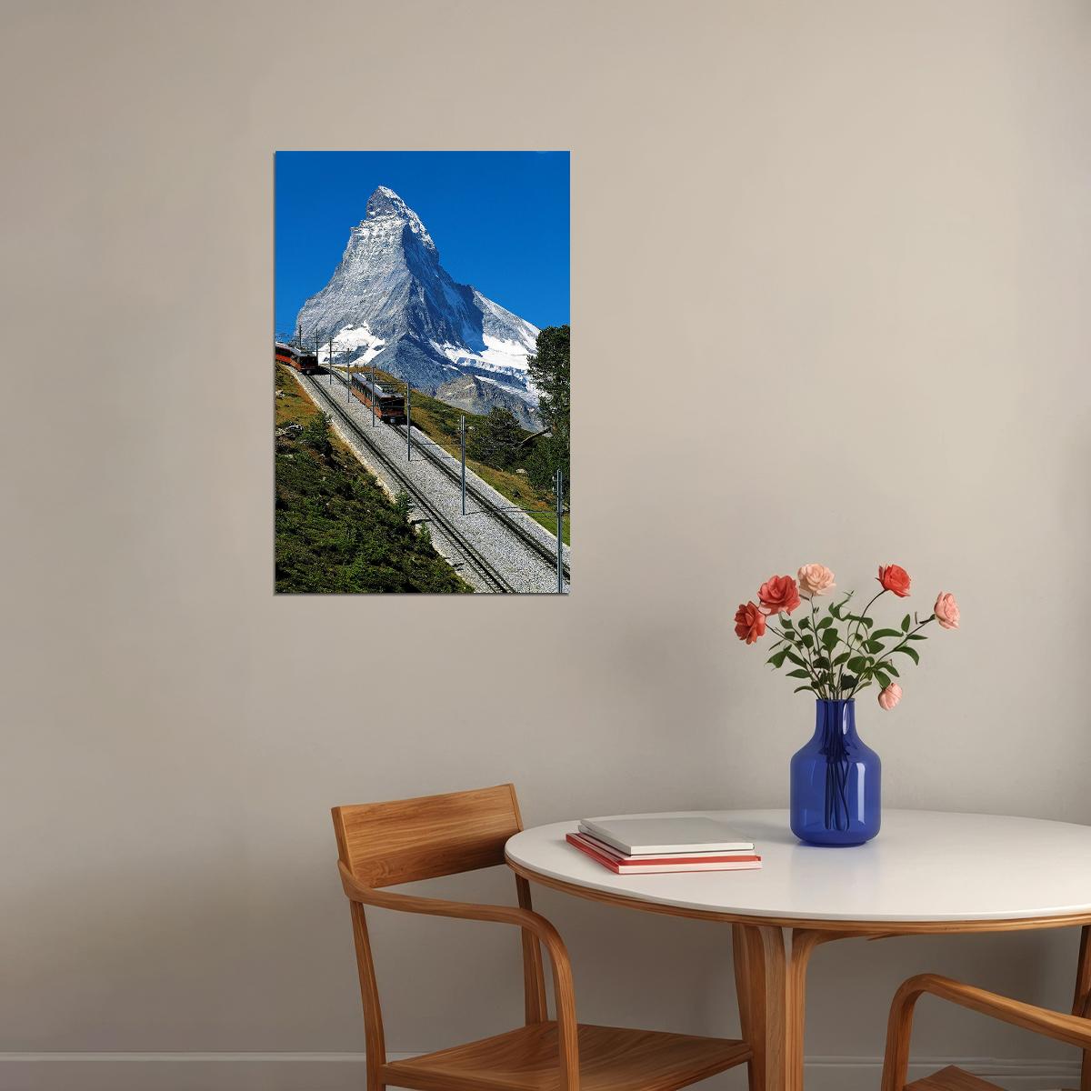 Matterhorn Near Zermatt Switzerland Poster Wall Art Print Home Wall Decor - xonomax