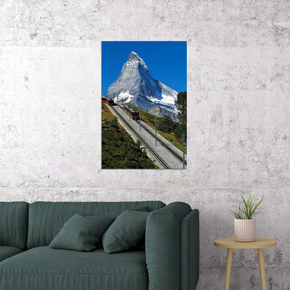 Matterhorn Near Zermatt Switzerland Poster Wall Art Print Home Wall Decor - xonomax
