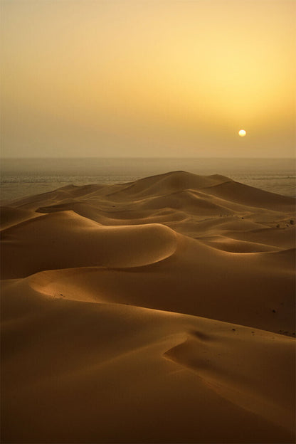 Sunset In Desert Landscape Nature Poster Wall Art Print Home Wall Decor - xonomax