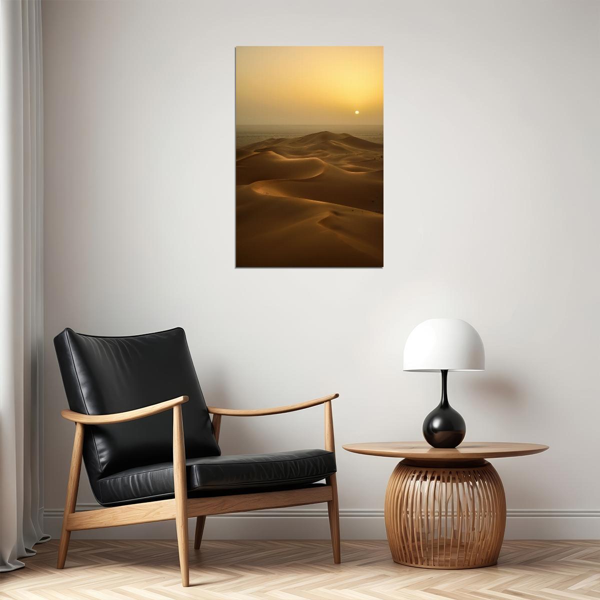 Sunset In Desert Landscape Nature Poster Wall Art Print Home Wall Decor - xonomax