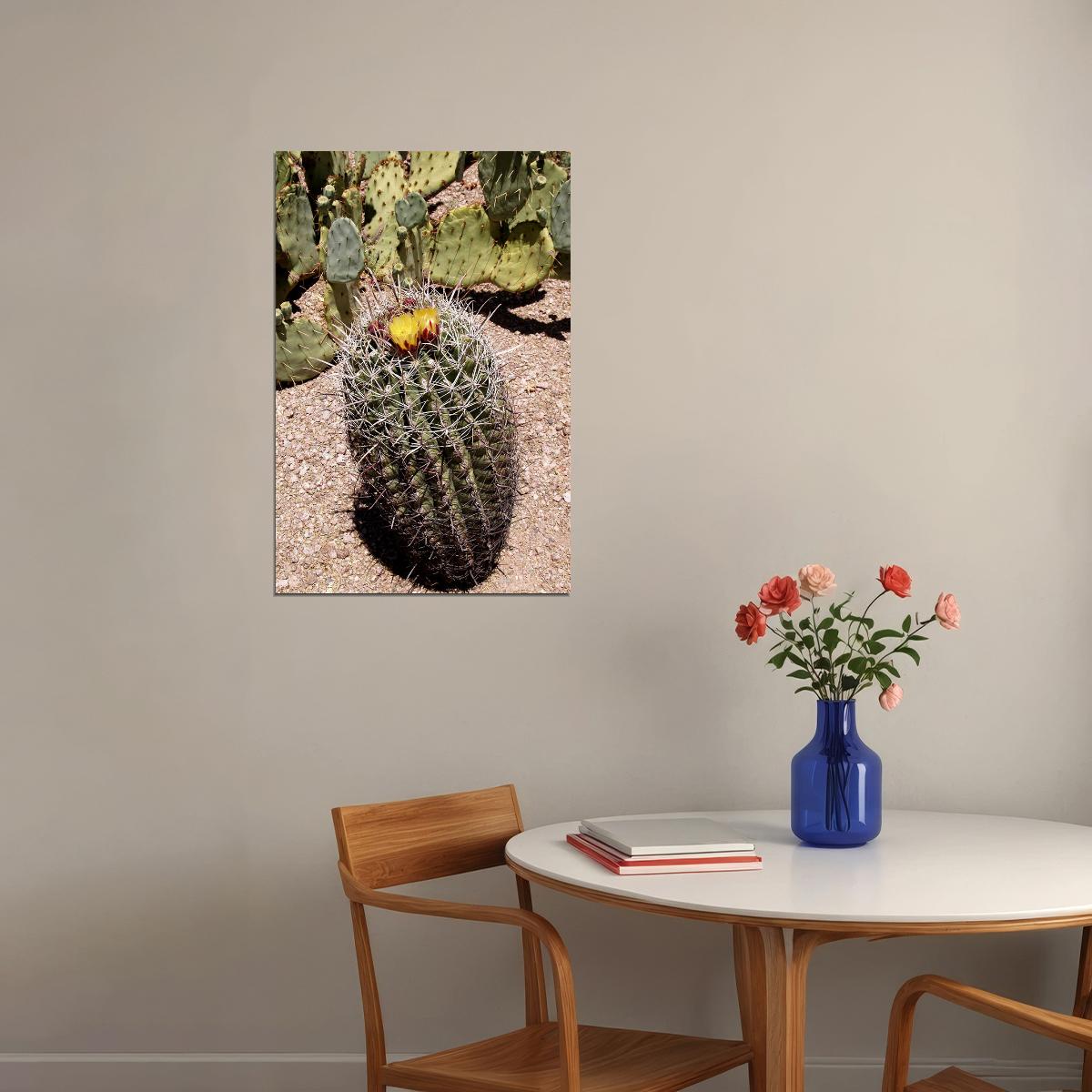 Saguaro And Prickly Pear Cacti Poster Wall Art Print Home Wall Decor - xonomax