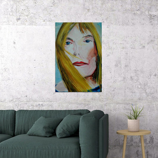 Joni Mitchell Oil Singer Painter Poster Wall Art Print Home Wall Decor - xonomax