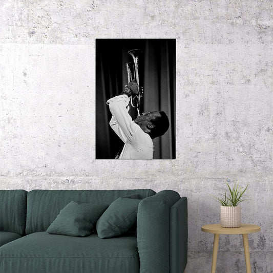 Miles Davis Playing Trumpet Vintage Poster Wall Art Print Home Wall Decor - xonomax