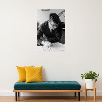 Russian Composer Dimitri Shostakovich Poster Wall Art Print Home Wall Decor - xonomax