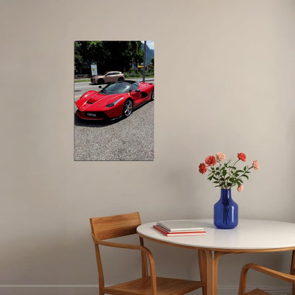 Ferrari La Ferrari Aperta Land Vehicle Landscape Poster Wall Art Print Home Wall Decor - xonomax