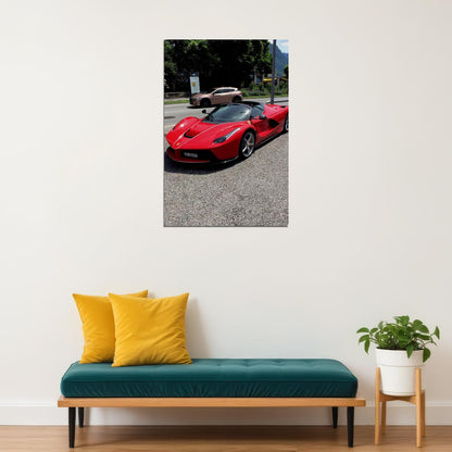 Ferrari La Ferrari Aperta Land Vehicle Landscape Poster Wall Art Print Home Wall Decor - xonomax