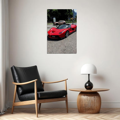 Ferrari La Ferrari Aperta Land Vehicle Landscape Poster Wall Art Print Home Wall Decor - xonomax