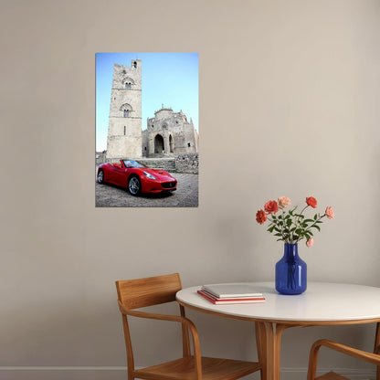 Ferrari California Sport Automobilee Land Vehicle Poster Wall Art Print Home Wall Decor - xonomax