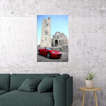 Ferrari California Sport Automobilee Land Vehicle Poster Wall Art Print Home Wall Decor - xonomax