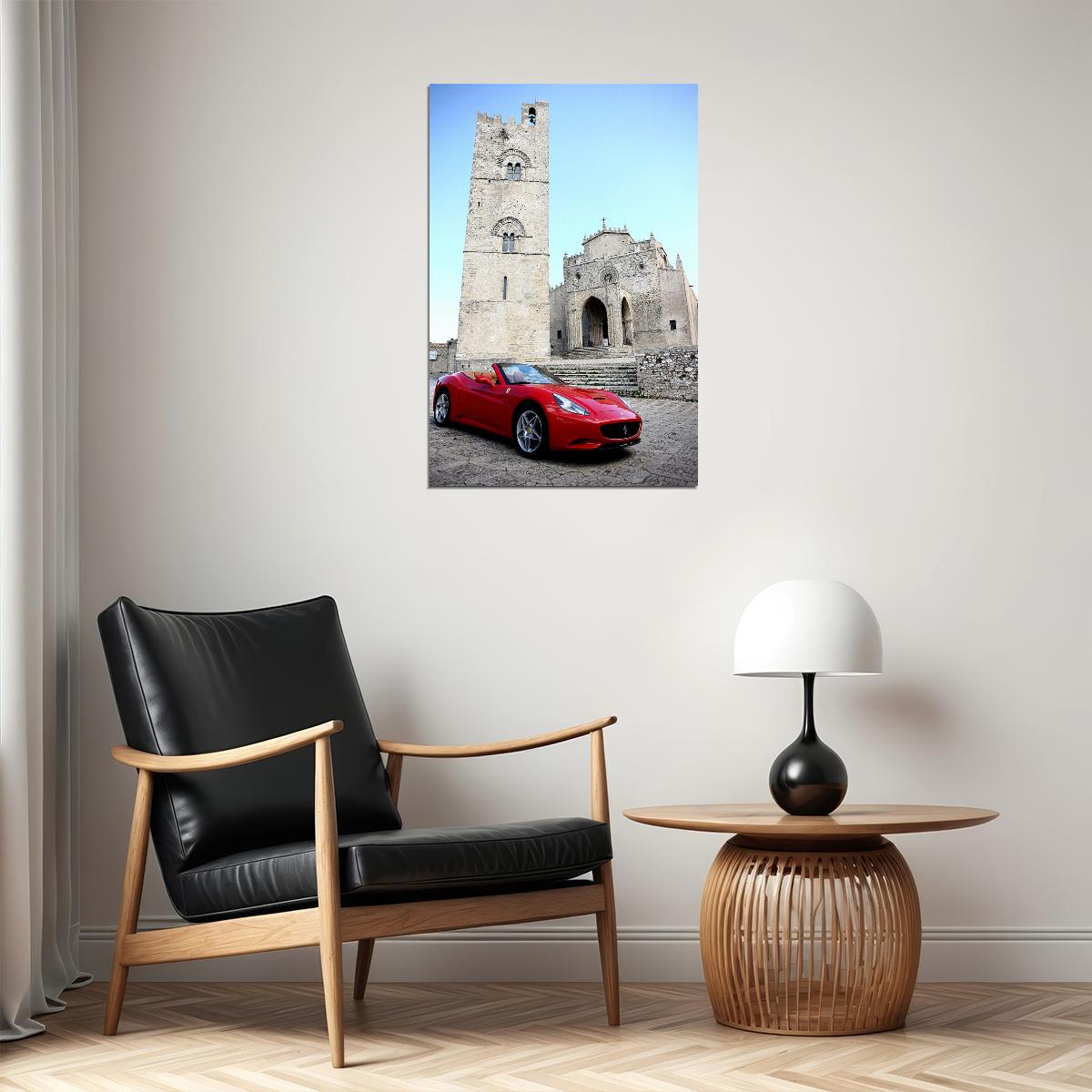Ferrari California Sport Automobilee Land Vehicle Poster Wall Art Print Home Wall Decor - xonomax
