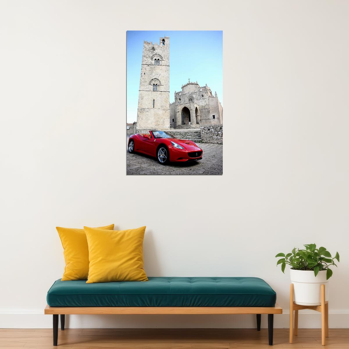 Ferrari California Sport Automobilee Land Vehicle Poster Wall Art Print Home Wall Decor - xonomax