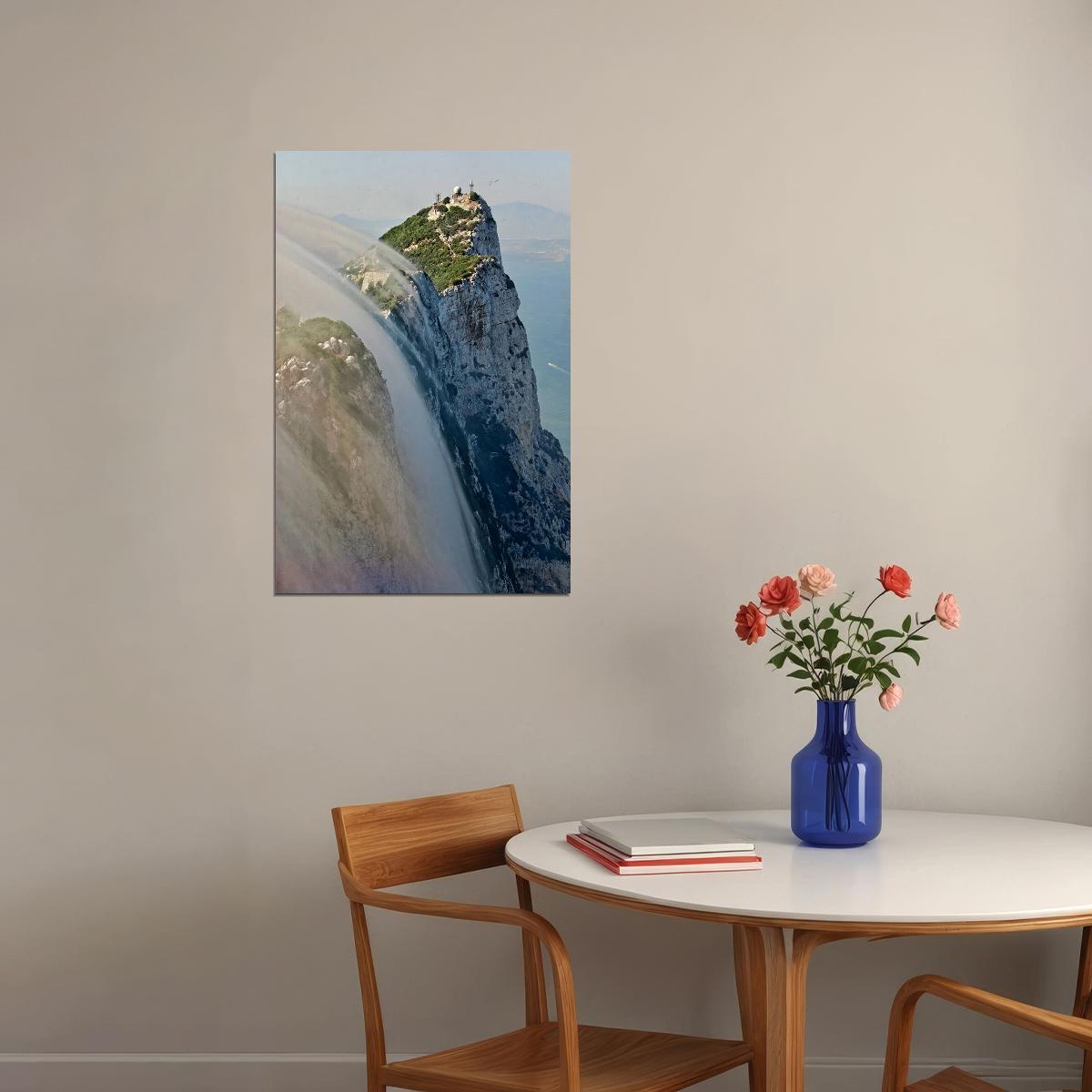 Gibraltar Though The Clouds Famous Though Poster Wall Art Print Home Wall Decor - xonomax