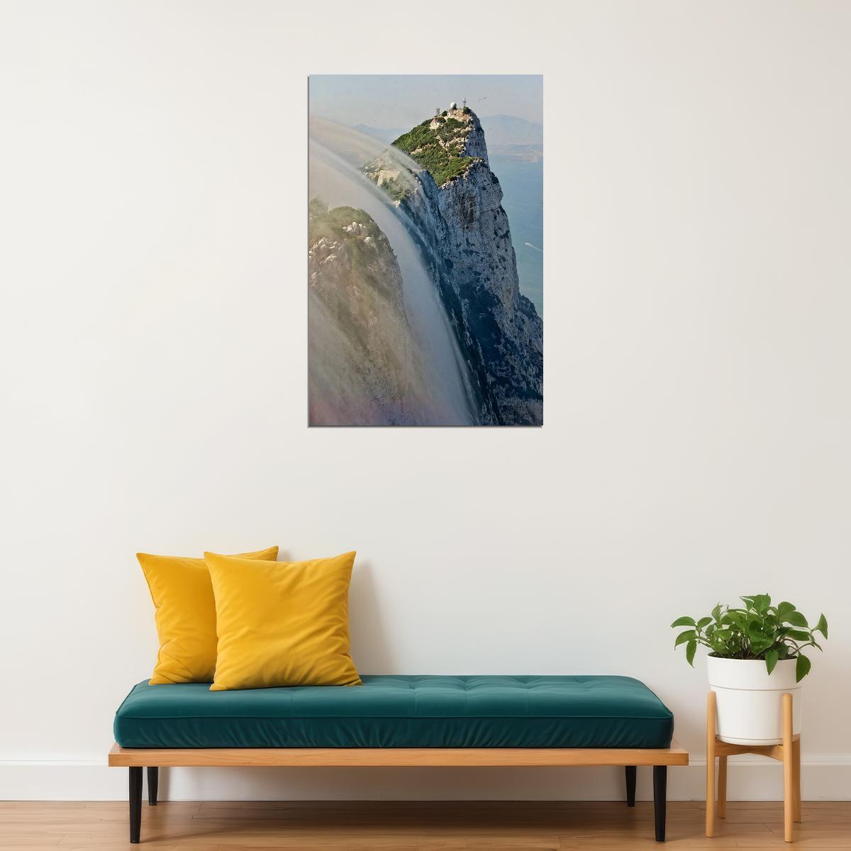 Gibraltar Though The Clouds Famous Though Poster Wall Art Print Home Wall Decor - xonomax