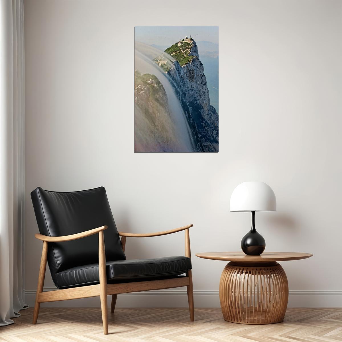 Gibraltar Though The Clouds Famous Though Poster Wall Art Print Home Wall Decor - xonomax