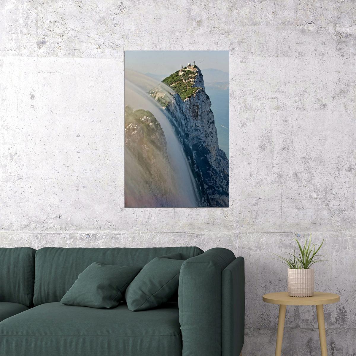 Gibraltar Though The Clouds Famous Though Poster Wall Art Print Home Wall Decor - xonomax